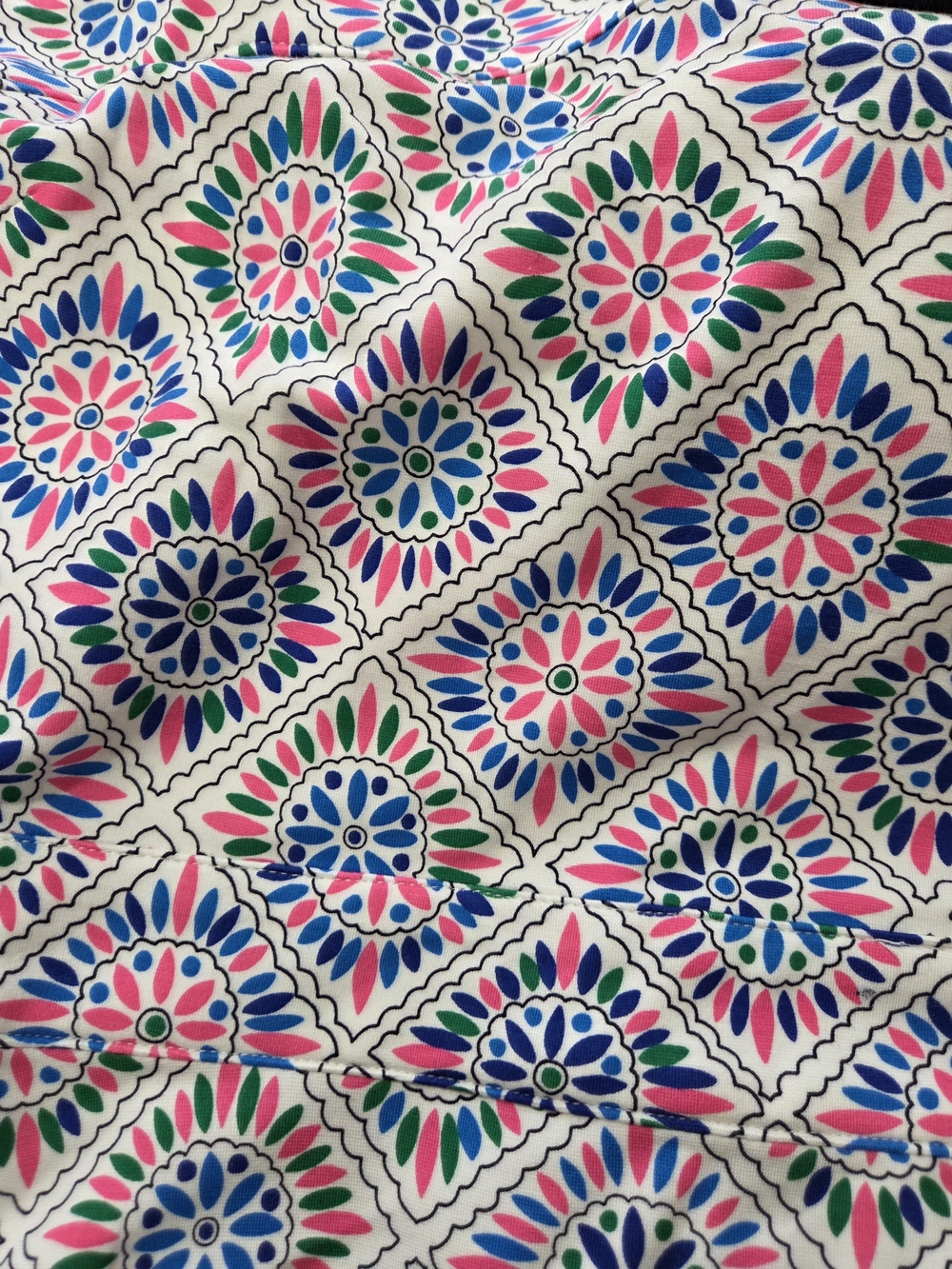 Boden Pink & Teal Mosaic Square-Neck Sundress - Size 14R - Picture 8 of 9
